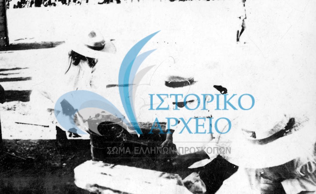 Μέλη του Σώματος Ελληνίδων Προσκόπων συμμετέχουν στην προσκοπική επίδειξη του 1914 στο Στάδιο.