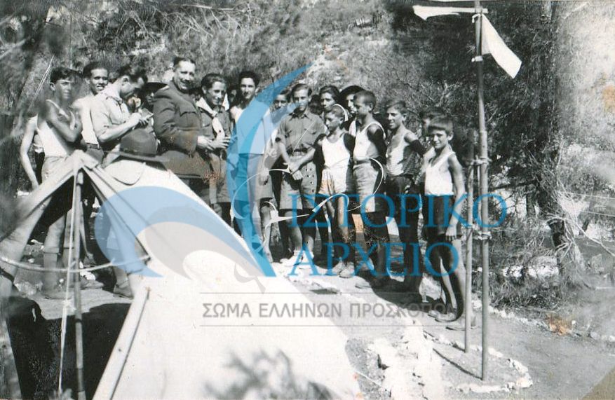 Το 6ο Σύστημα Αθηνών το 1937 σε κατασκήνωση στην Βάρκιζα 