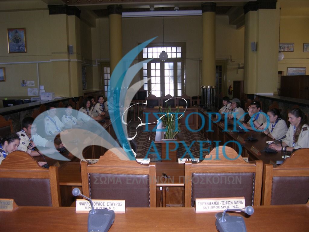 Συνεδρίαση για την Κοινή Διακήρυξη των Κοινοτήτων που συμμετείχαν στην 24η Πανελλήνια Ανιχνευτική Πολιτιστική Ενημέρωση στη Μυτιλήνη το 2008.