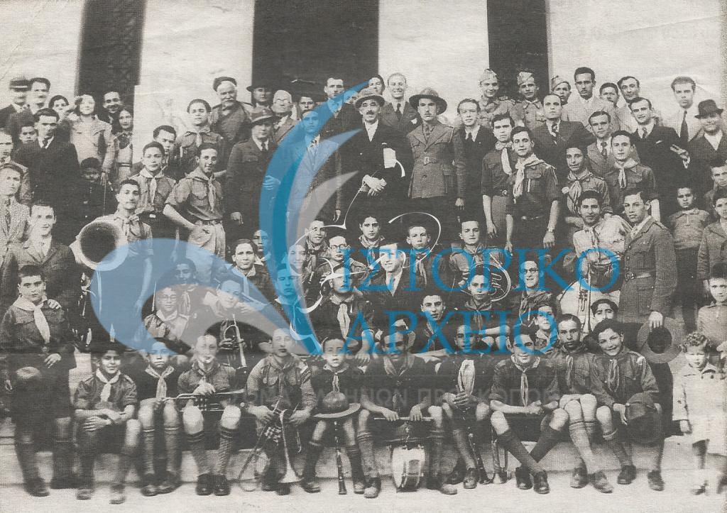 Η εβραική προσκοπική ομάδα της Μαγκαμπή στη Θεσσαλονίκη το 1935.