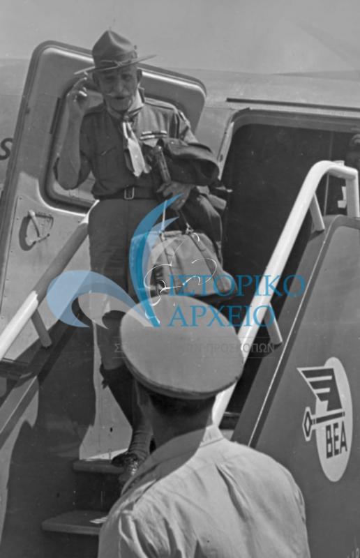 Ο Αντώνης Μπενάκης επιστρέφοντας από την Αλεξάνδρεια το 1949.