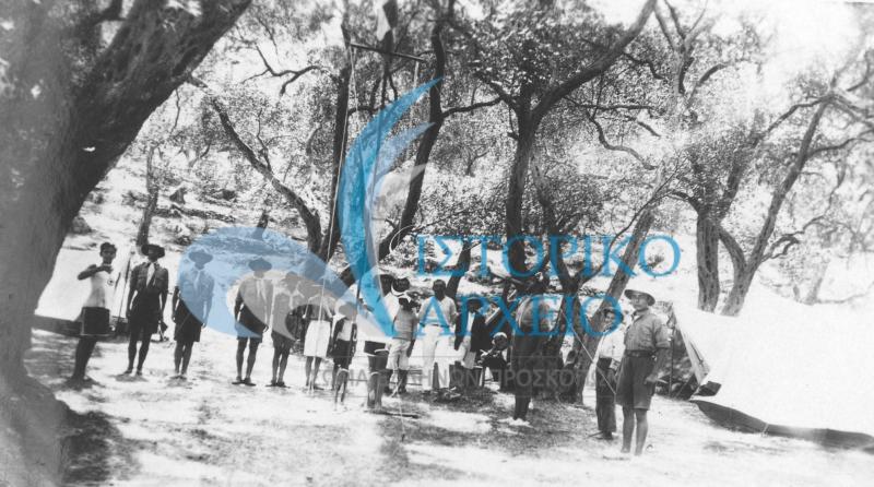 Η 2η Ομάδα Προσκόπων Κέρκυρας σε διήμερη εκδρομή στη Κασσιόπη στις 20 και 21 Ιουλίου του 1929