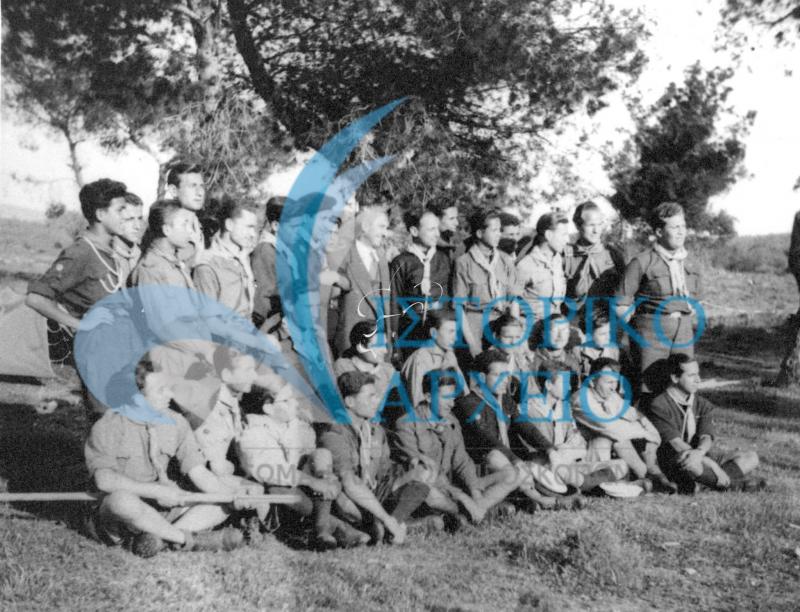 Βαθμοφόροι σε σχολή Βασικής Εκπαίδευσης Λυκοπούλων που έγινε στην Αττική το Νοέμβριο του 1946.