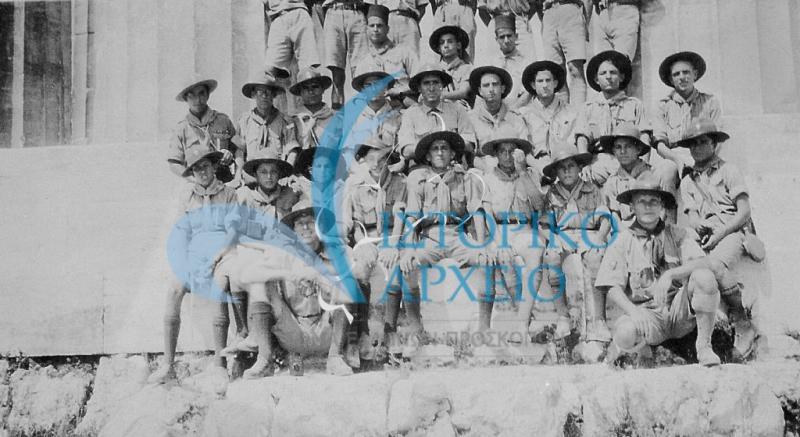 Απόδημοι της Αιγύπτου σε επίσκεψη στο Ολύμπειον, με την ευκαιρία της συμμετοχής τους στην επίδειξη του 1934.