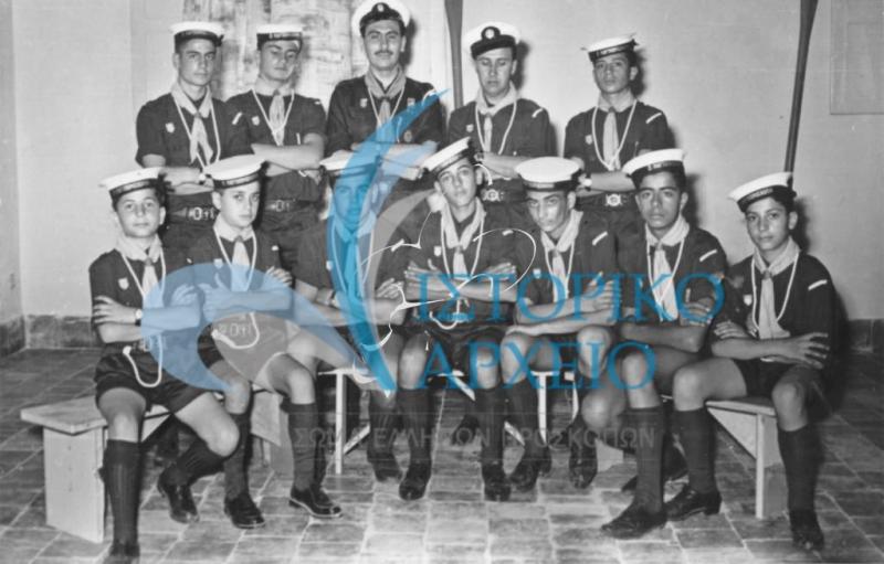 Η ομάδα Ελλήνων προσκόπων Τρίπολης & Δαμασκού σε εκδρομή στην Αλεξάνδρεια το 1955.