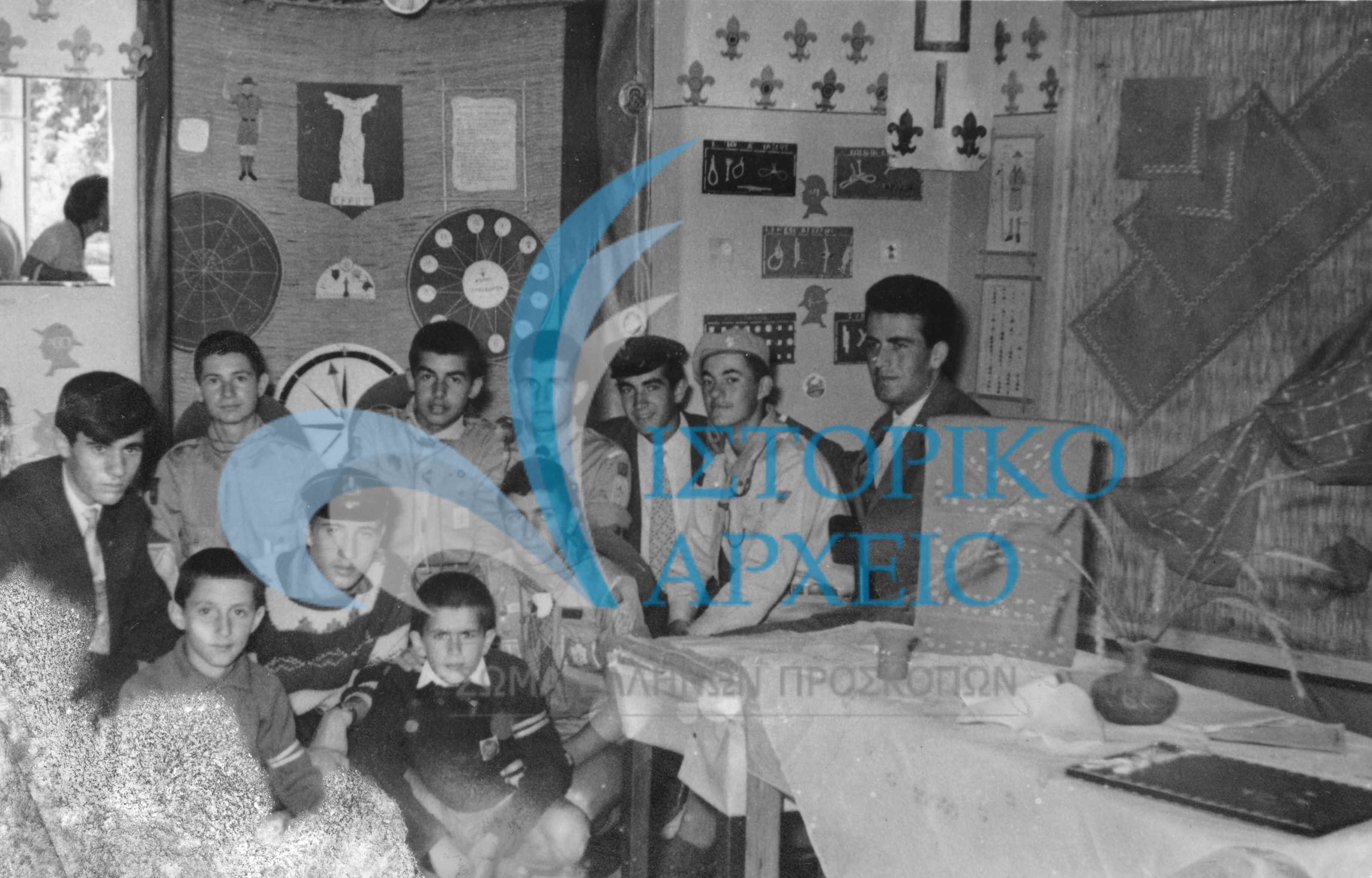 Η προσκοπική γωνιά σε έκθεση χειροτεχνίας στην Ορεστιάδα το 1964.