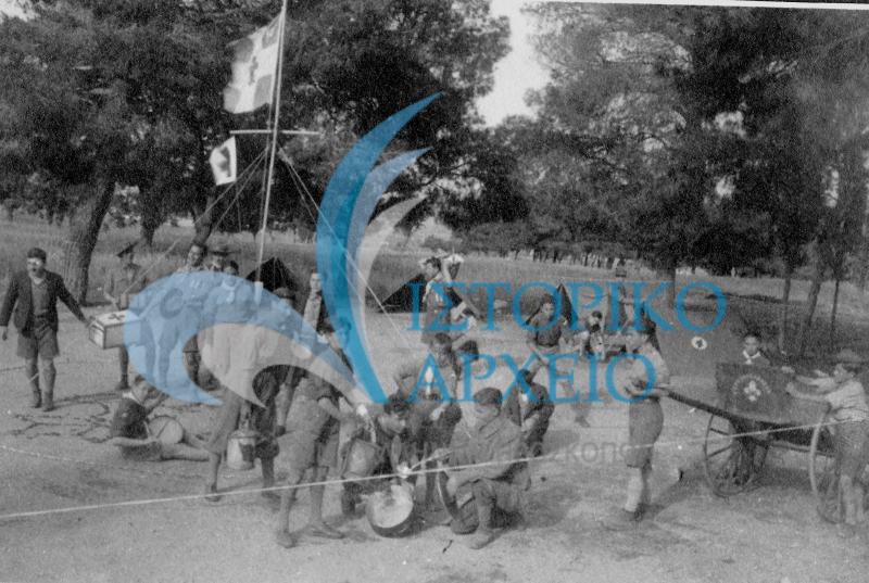 Ο χώρος της εκδρομής της 6ης Ομάδας Αθηνών στην Λυκόβρυση το Πάσχα του 1934.