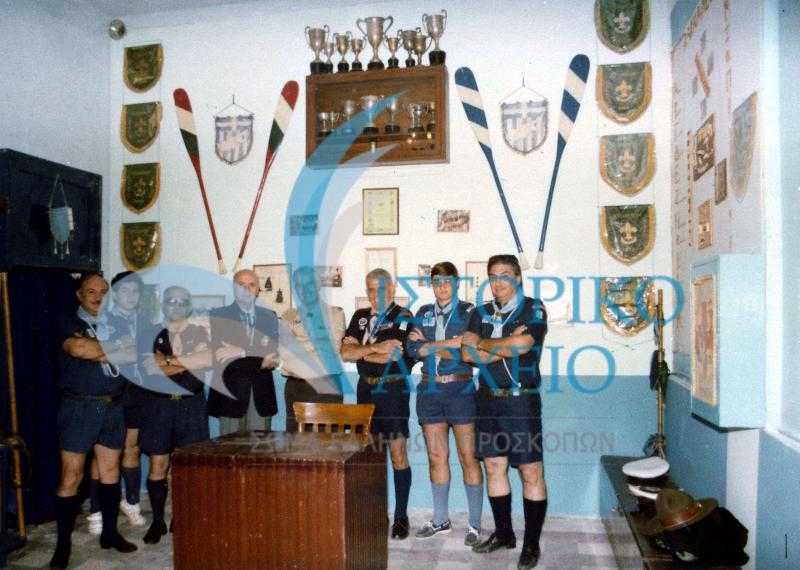 Ο ΓΕ Κωνσταντίνος Παπαδόπουλος σε επίσκεψη στο Προσκοπείο Καϊρου το 1985.